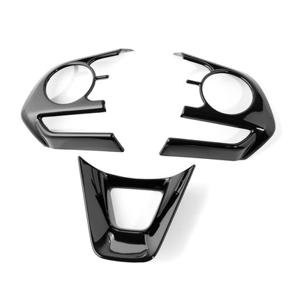 For 2019-2026 Toyota RAV4 Corolla Cross Touring Sport Suzuki Swace Glossy Black Interior Steering Wheel Switch Cover Trims