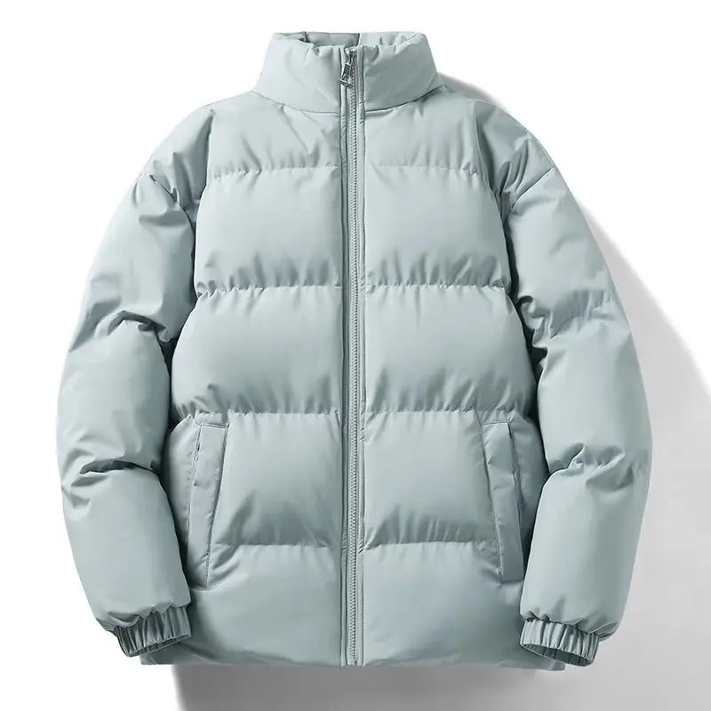 Winter Thermal Thick Unisex Jackets Fashion Warm Snow Couples Coat Parkas Loose Oversized Puffer Coat Outwear Apricot Blue Parka
