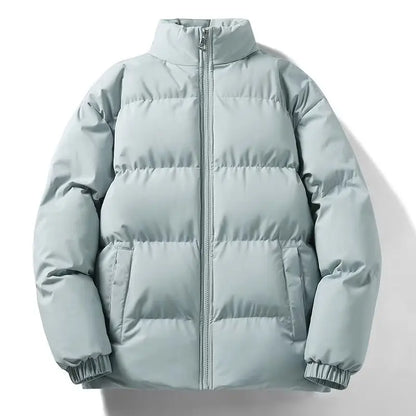 Winter Thermal Thick Unisex Jackets Fashion Warm Snow Couples Coat Parkas Loose Oversized Puffer Coat Outwear Apricot Blue Parka