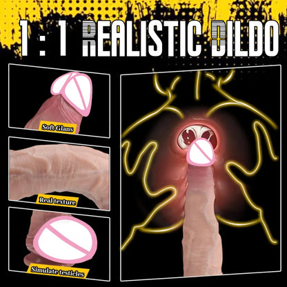 Realistic Long Dildo Flesh Skin Soft Big Dick Double Silicone Small Penis For Woman Man Anal Sex Toys Suction Cup Masturbator