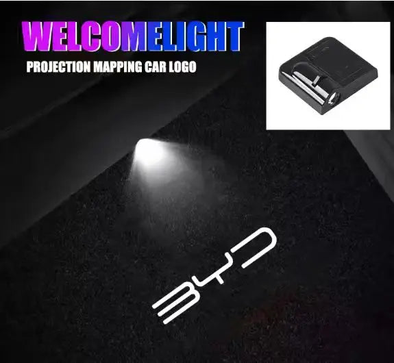 2Pcs For BYD ATTO3 QIN SONG S6 7 E6 TANG YUAN PLUS Auto Car Door HD LED Lamp Projector Courtesy Welcome Light  Accessories