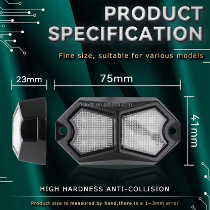 Exterior Atmosphere Light Auto Bottom Light Lamp Underbody Led Neon Lights 18 LED Car Truck LED Rock Light 12V 24V Van Lorry