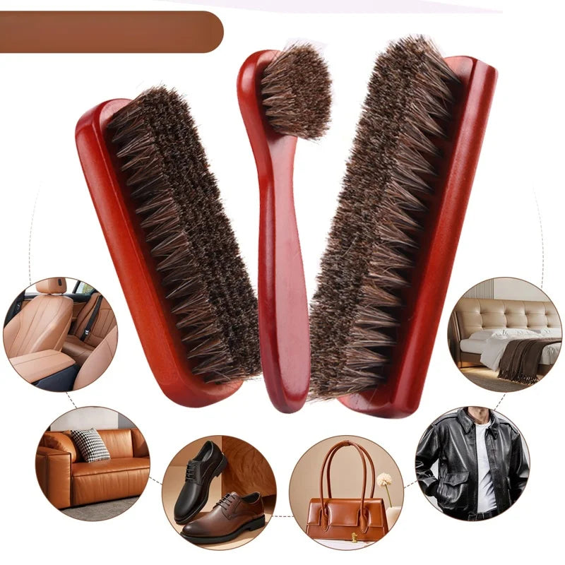 High-End  Hair Brush for Shoe And Leather Cleaning Polishing Soft Fine Bristles Dust Removal Multi-Functional Shoe Cleaner
