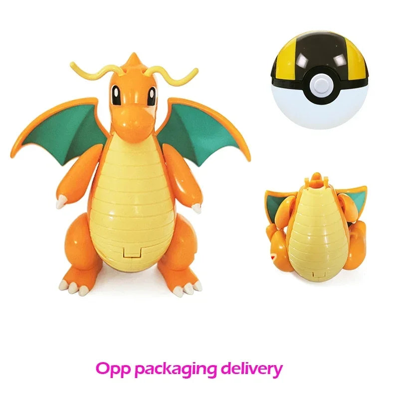 Pokemon Pokeball Figure Pikachu Dragonite Lapras Psyduck Mewtwo Gyarados Solgaleo Lunala Eevee Poke Ball Toy Kids Birthday Gift