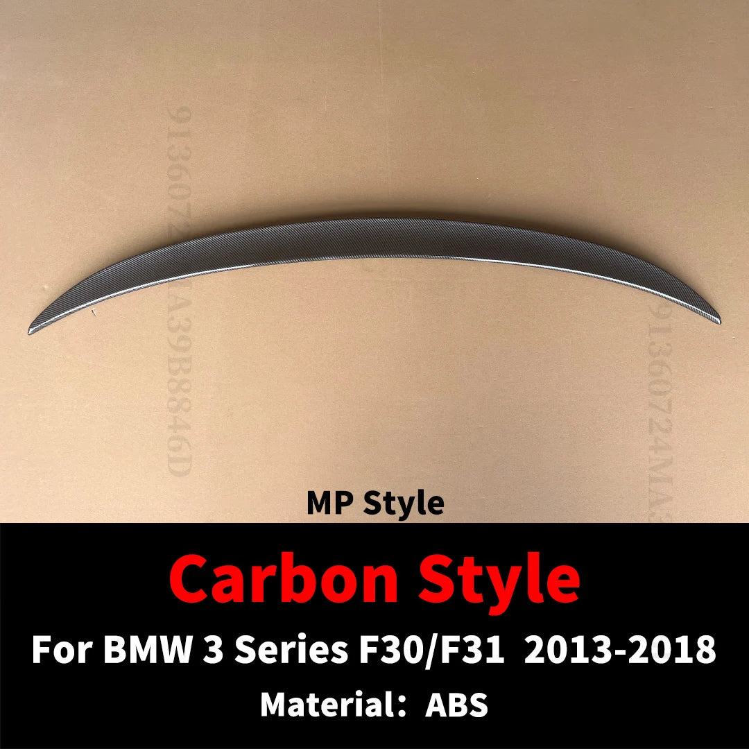 For BMW 3 Series F30 F31 2013-2018 Rear Spoiler Lip Wing Gloss Black Carbon Fiber 335i 328i 330i 340i