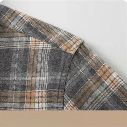 100% Cotton Men's Flannel Shirt Plaid Long Sleeve Casual Multi-Color Gold Quality Comfort Soft Daily Home New Fashion  Thick Top