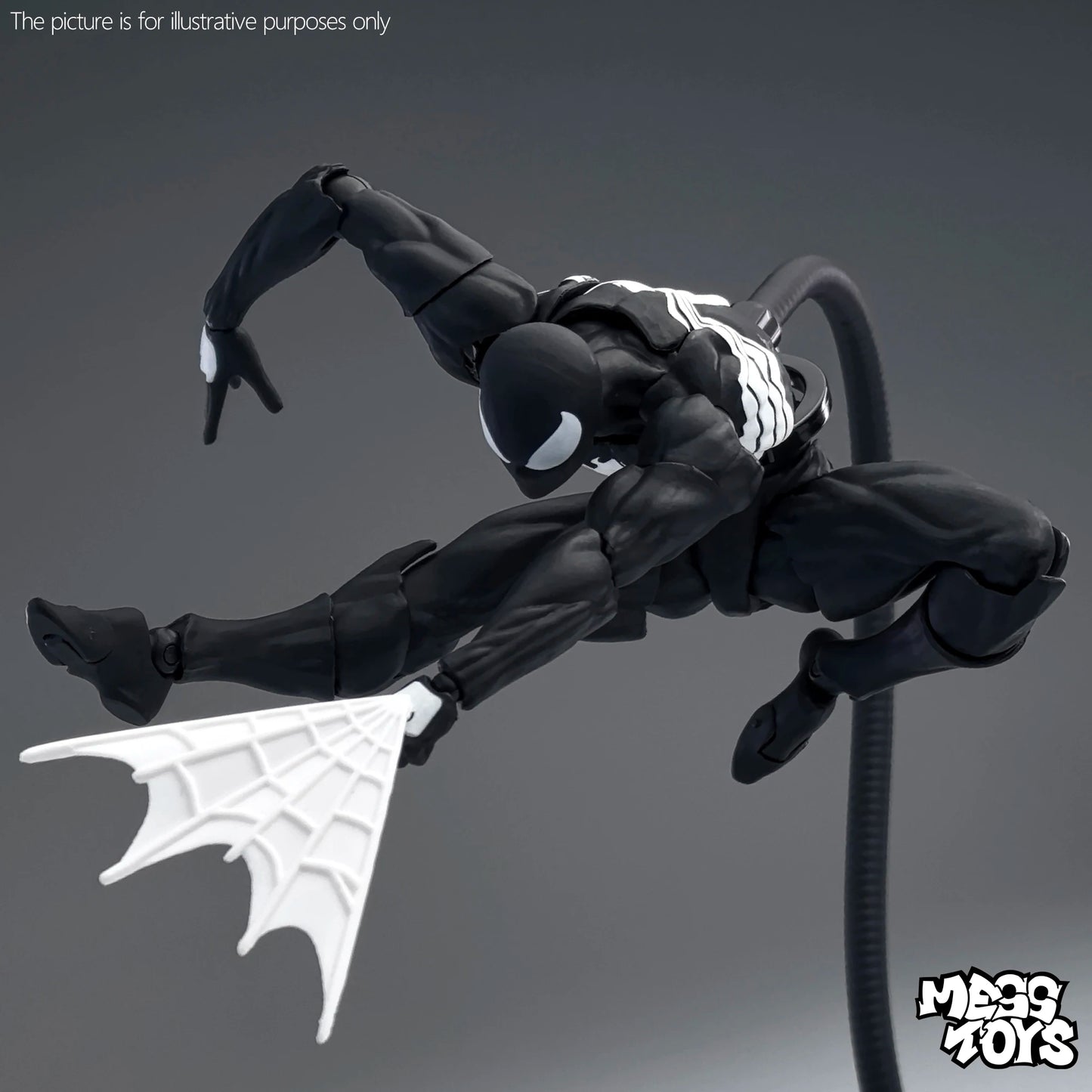 Mess Toys Spiderman Figure Black Suit Neighbor Symbiote MessToys Scarlet Neighbor Action Figure CT Toys Black Red Spider Man Toy