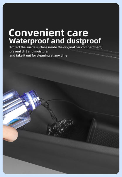 Car Door Side Storage Box  For Tesla Model X S 2023 2024 TPE Gate Slot Anti Dirty Storage Organizer Tidying Car Accessories