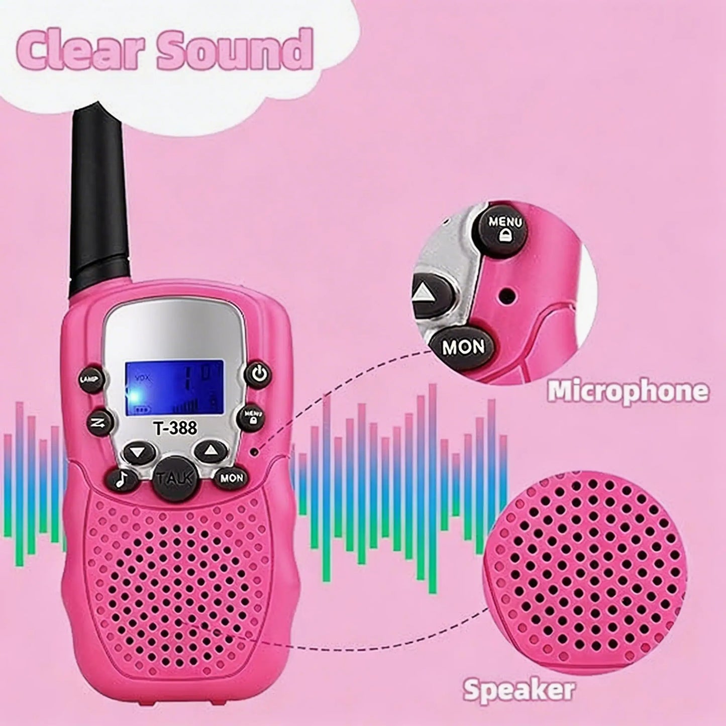 3KM Kids Walkie Talkies, Easter Basket Stuffers & Gifts for Kids, Toys for Boys and Girls Ages 3-12(Batteries Not Included)