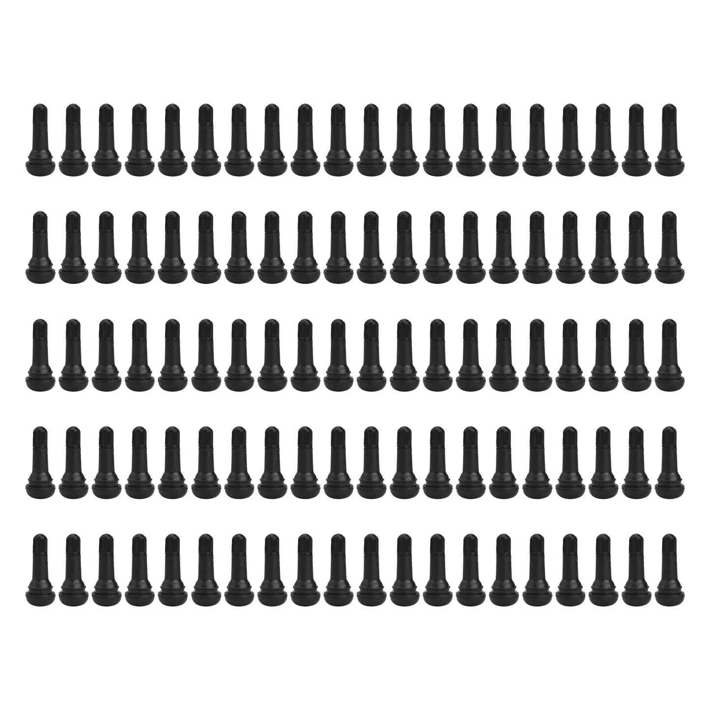 100 Pcs Rubber Valves Tyre Rubber Valve TR413 Tubeless Car Wheel Tire Valve Stems With Cap Dust Cap For Car Motorcycle ATV