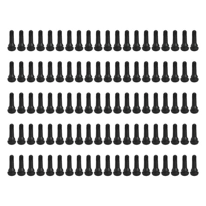 100 Pcs Rubber Valves Tyre Rubber Valve TR413 Tubeless Car Wheel Tire Valve Stems With Cap Dust Cap For Car Motorcycle ATV