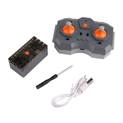 8 Way Remote Control Kit with 4.0 Lithium Battery Box APP Programmable Speed Control for MOC Building Blocks Models