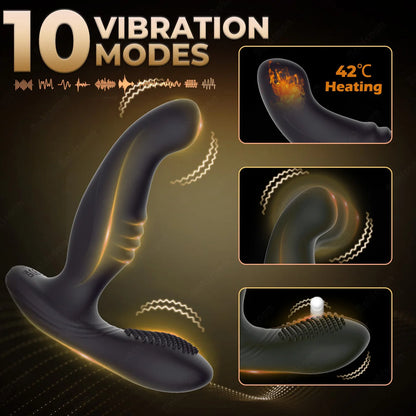 10 Wiggling Anal Plug Butt Plug Prostate Massager Male Sex Toys for Men Sex Toy Anal Vibrator Adult Toys Anal Dildo for Couples