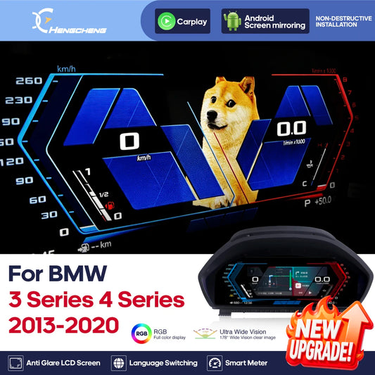 For BMW 3 Series 4 Series F30 F31 F34 F32 F33 F36 2013-2020 Car Digital Cluster LCD Dashboard Carplay Cockpit Virtual Instrument