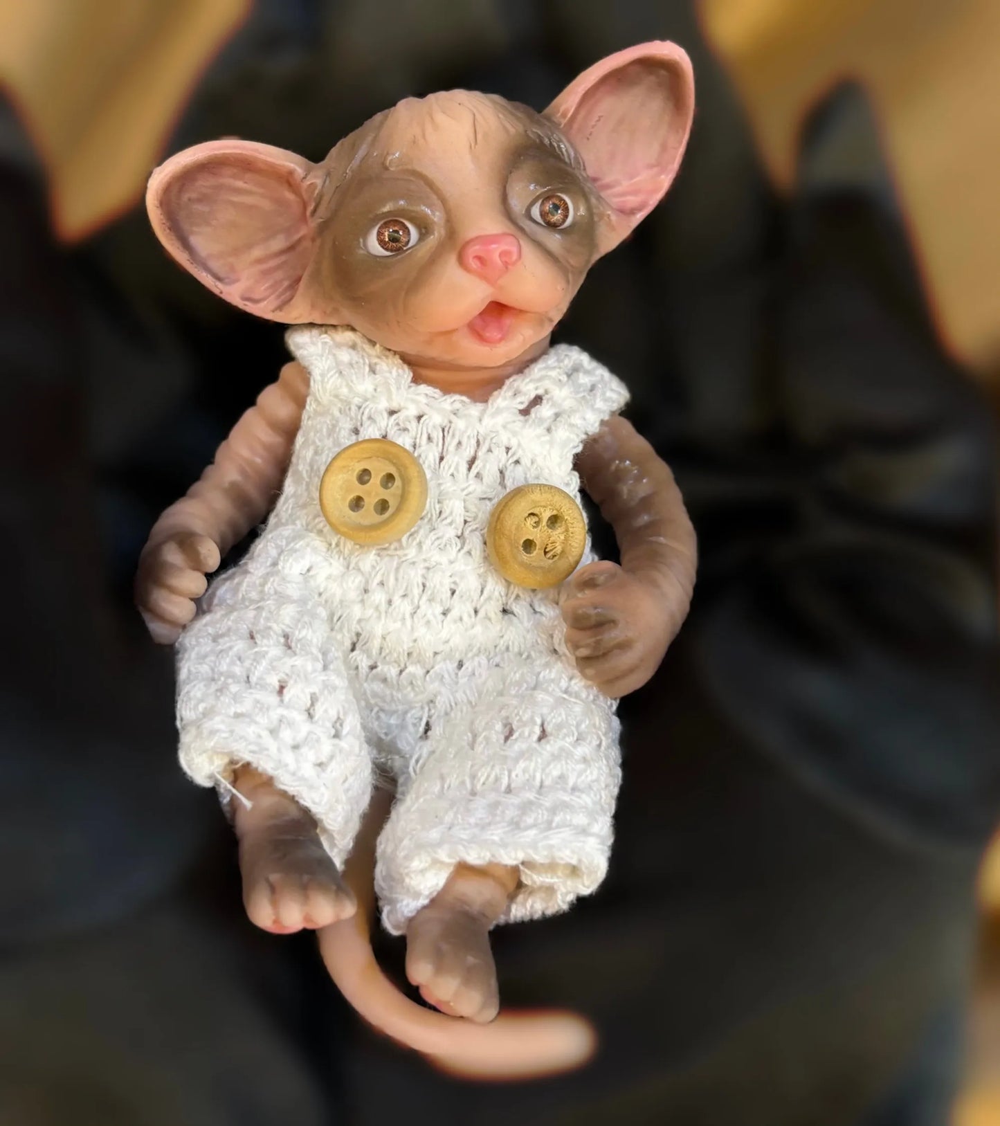 OtardDolls 11CM Mini Silicone Sphinx Cat Reborn Dolls Painted Realistic Full Body Soft Silicone Reborn Dolls For Gift