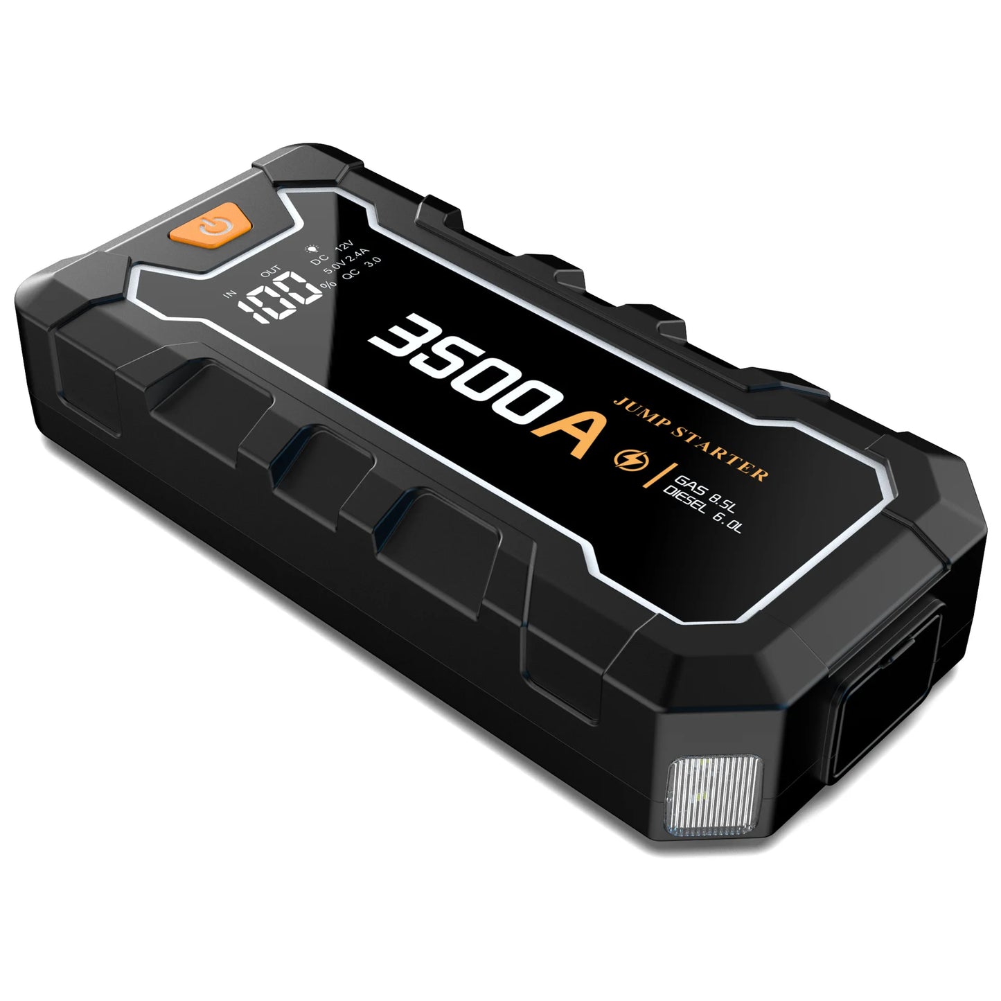 4000A 24000mAh Wireless Vehicle Jump Starter Suitable for 3.7 Gallons Of Petrol Or 3.17 Gallons Of Diesel With USB Type-C Output