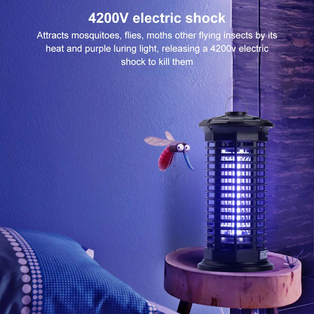 2-In-1 Microwave Mosquito Killing Lamp Electric Shock Mosquitos Killing Insect Trap Waterproof Insect Racket EU Plug Bug Zapper