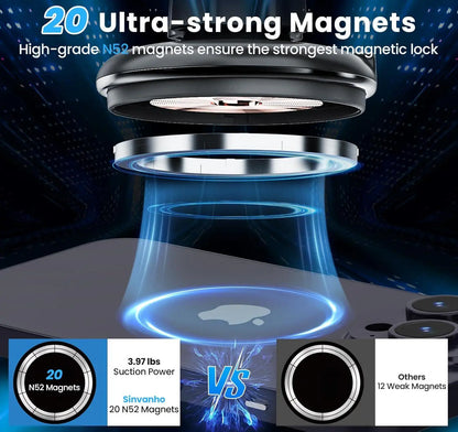 New Car Phone Holder Multifunctional Car Cup Holder Suction Mobile Phone Navigation Holder Magnetic Wireless Charger
