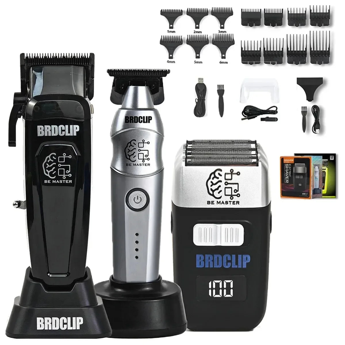 BRD 106 617 609 Professional Electric Hair Clipper Hair Trimmer DLC Blade with Base 7500RPM 7000RPM 7000RPM Barber Set BRDCLIP