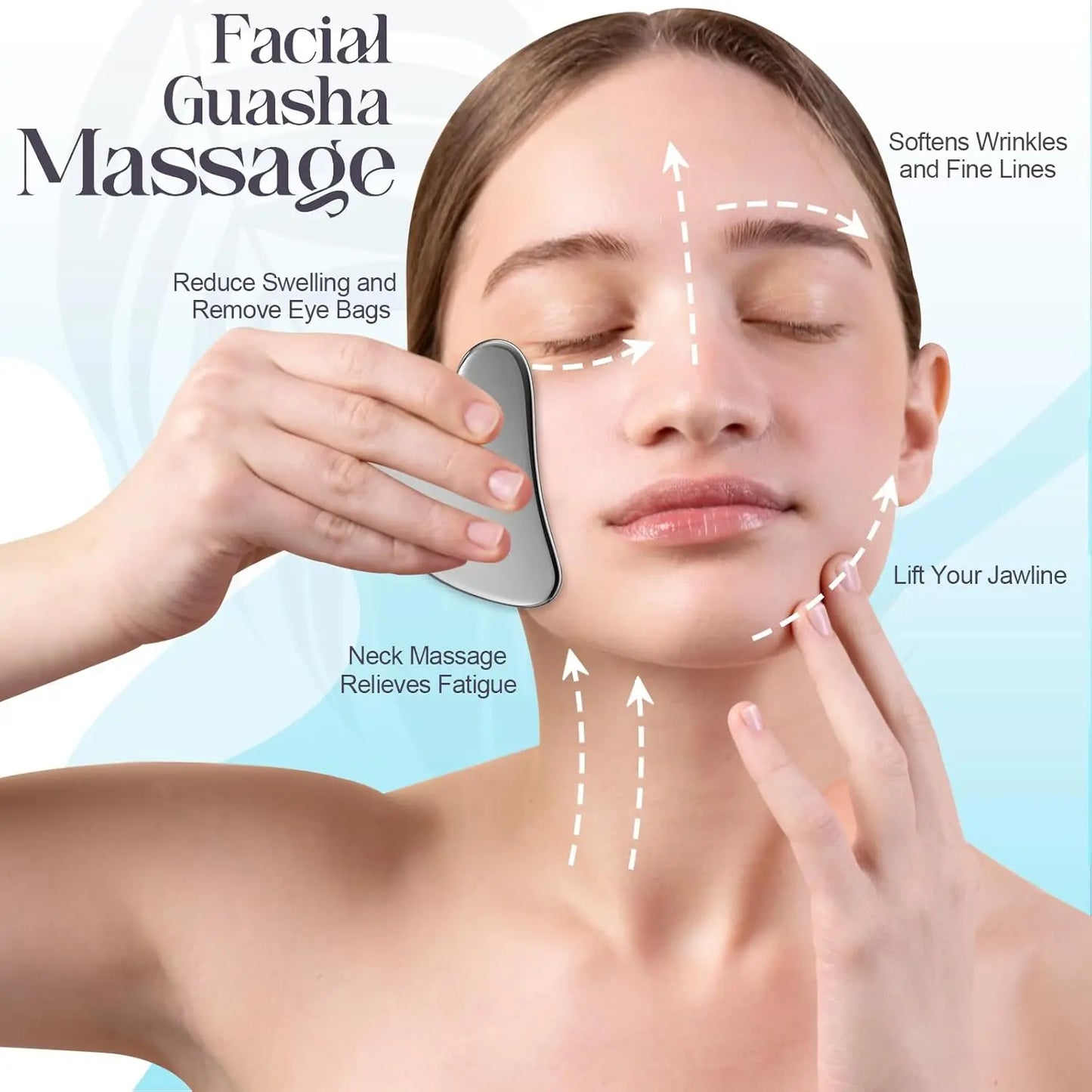 Stainless Steel Gua Sha Massage Tool Muscle Scraper for Soft Tissue Mobilization IASTM Physical Therapy & Myofascial Release