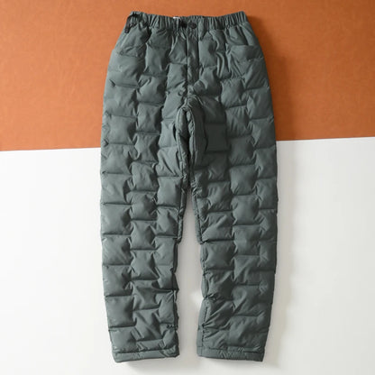 Thickened Winter Ski Pants Men Women Straight Leg Polar Cold Resistant Warm Cotton Trousers Fashionable Long Pants Pure Color