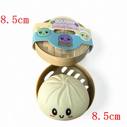 5.5/8.5cm Stress 1-12Pcs Dumpling Squash Toy Dampaline Squishy with Box Dumplings Sensory Squeeze Toy for  Relief Gift Birthday