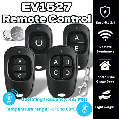 433MHz Remote Control Learn Remote Control Learning code 1527 EV1527 For Gate garage door controller Alarm RF 433mhz Receiver