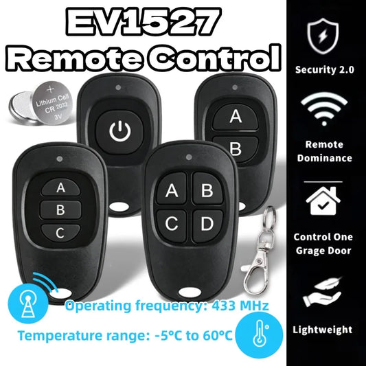 433MHz Remote Control Learn Remote Control Learning code 1527 EV1527 For Gate garage door controller Alarm RF 433mhz Receiver