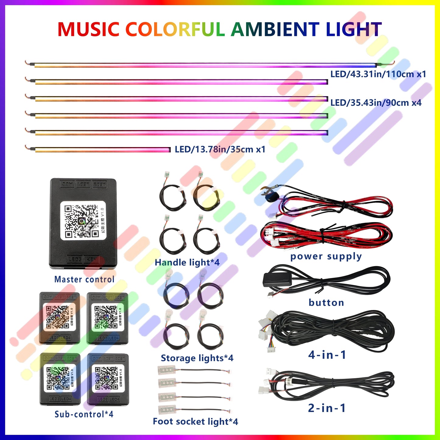 18 in 1 For Ford Transit Custom 2023-2026 Years Car Interior Ambient Lights Strips Breathing Lighting Kit App Control Auto LED s