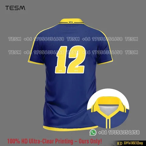 Summer Sports POLO Shirt Men Casual Short Sleeve Lapel Printed T-shirt Striped Retro Fashion Top Outdoor Team Breathable POLO