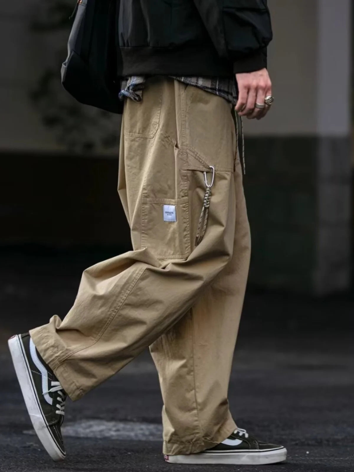 Spring Autumn Cityboy Functional Paratrooper Pants Men Loose Versatile Straight Casual Outdoor Waterproof Workwear Trousers