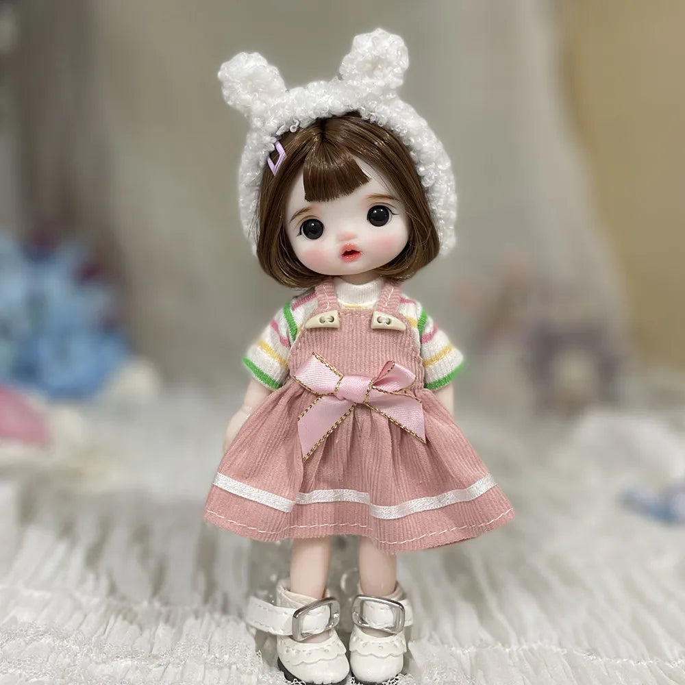 Original Bjd Diy Dress Up Doll 1/8 Joint Mobility Fashion Princess Doll 3d True Eye Girl.S Birthday Full Set Accessories Gift