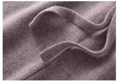 High Waist Wool Knitted Wide Leg Pants Women's Outerwear Autumn Winter Thickened Floor-Length Straight Cut Casual Trousers