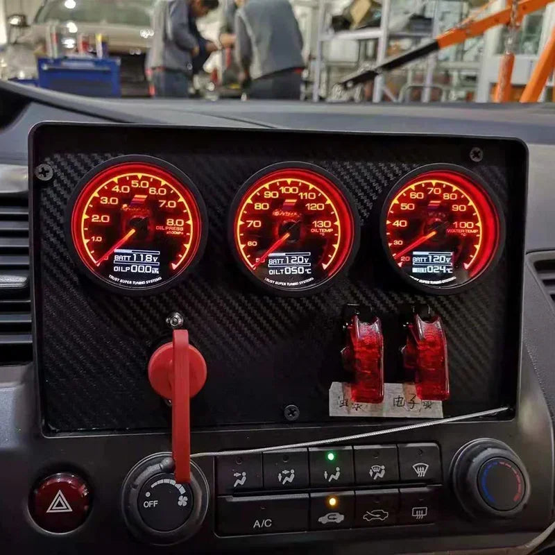 Greddi Boost Gauge 62mm 7 Colors Car Meter Multi D/A Digital Display Water Temp oil pressure oil temperature LCD Gauge 2.5 Inch