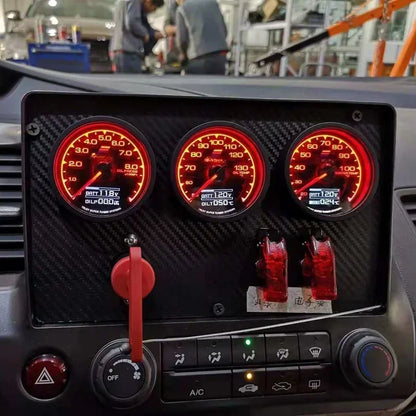 Greddi Boost Gauge 62mm 7 Colors Car Meter Multi D/A Digital Display Water Temp oil pressure oil temperature LCD Gauge 2.5 Inch