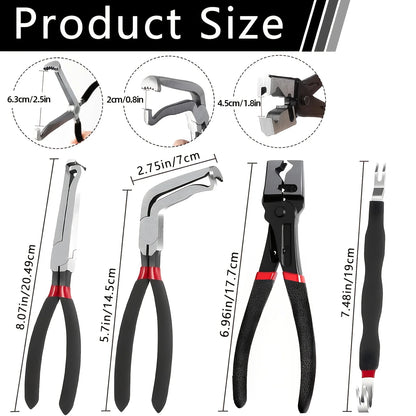 5Pcs Electrical Disconnect Pliers and Cars Terminal Pin Removal Tool Kit, 37960/37980/13120/ Collar Hose Clamp Pliers Set