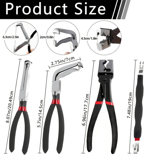 5Pcs Electrical Disconnect Pliers and Cars Terminal Pin Removal Tool Kit, 37960/37980/13120/ Collar Hose Clamp Pliers Set