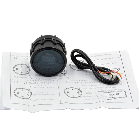 2 Inch (52mm) Auto Car LED Digital Display Volt Gauge 12V Battery 8-12V Voltage Detection Meter