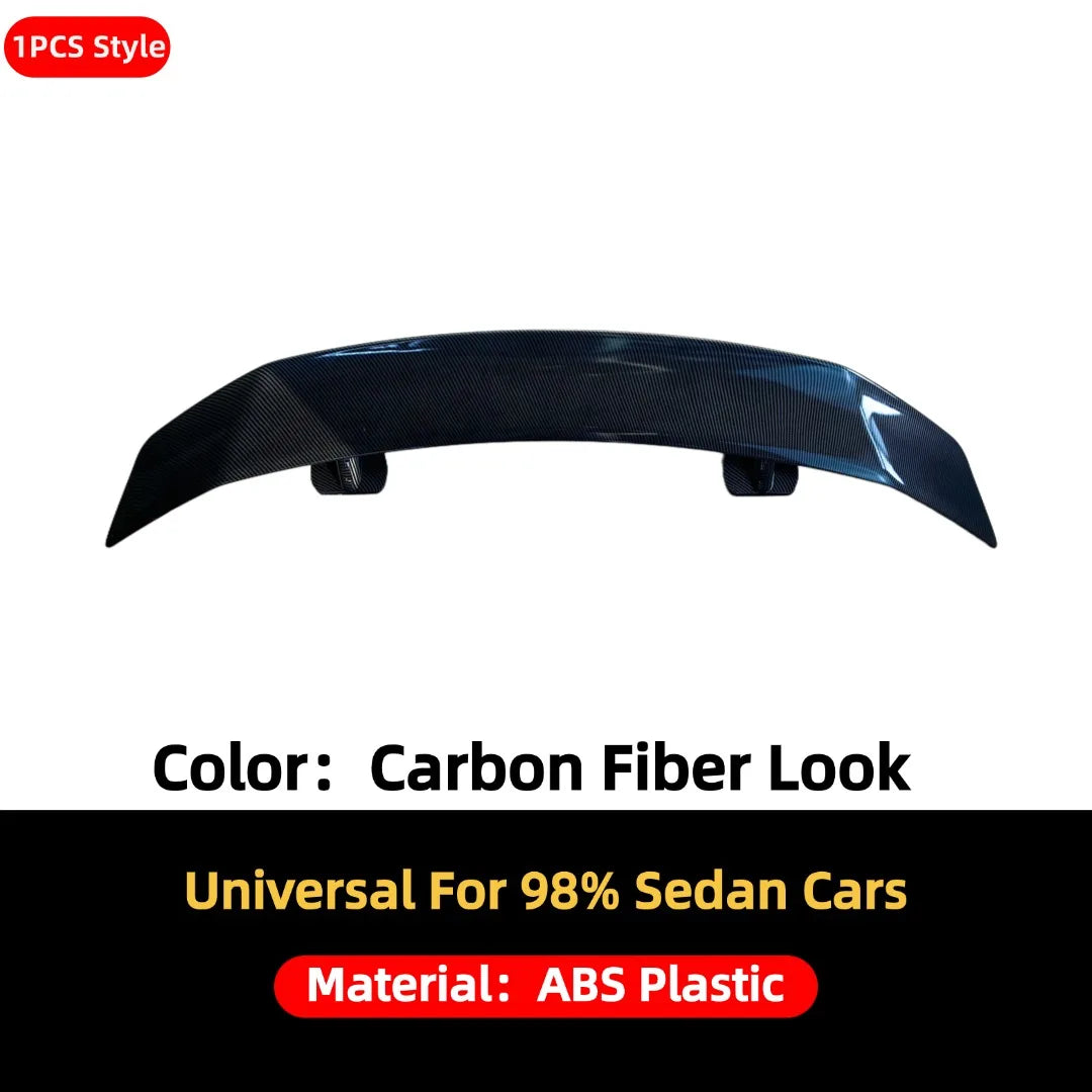 Universal Sedan Rear Spoiler Wing Lip Body Kit Fit Mostly Vehicle Gloss Black Sport Style Trunk Tail Tuning Styling Accessories