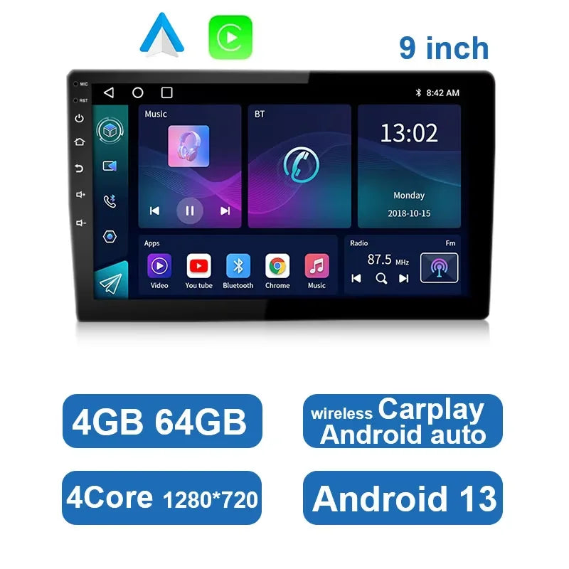 ESSGOO 7 9 10" Car Radio Android Auto Carplay Car Stereo Multimedia Player Universal WIFI GPS Autoradio Car Intelligent Systems