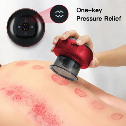 Smart Vacuum Cupping Massager Guasha Scraping Fat Burning Slimming for Muscle Soreness 12 Levels Smart Dynamic Cupping Jar