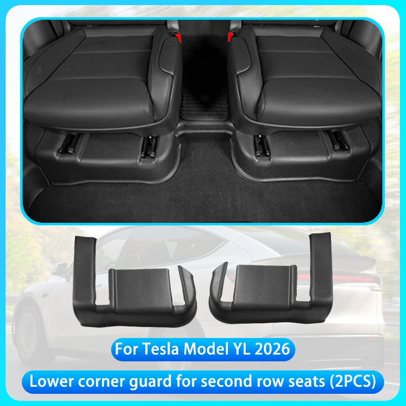 For Tesla Model YL Launch 2026 TPE Front Rear Door Sill Protector Threshold Strip Anti-kick Guard Panel Interior Decoration Set