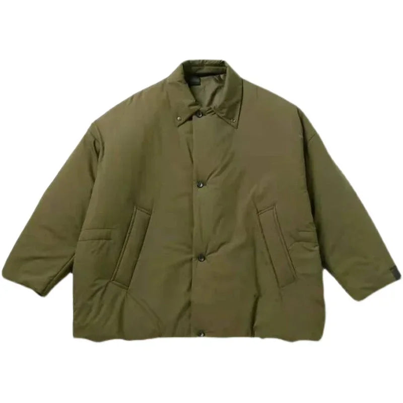 N.HOOLYWOOD Shirley Cotton Japanese Style Loose Thickened Coat Winter Men New Arrival Thick Army Green Parka Jacket Trend