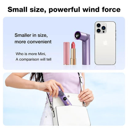 Handheld/Neck Hanging/Table Standing Lipstick Fan with 100 Levels of Wind Power, Twisted Flashlight, Lighting Small Fan