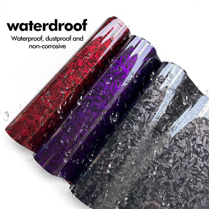 Glossy Red Forged Carbon Fiber Vinyl Wrap Film Self Adhesive Waterproof Decal Sticker For Car Motorcycle Scooter Auto Accessorie