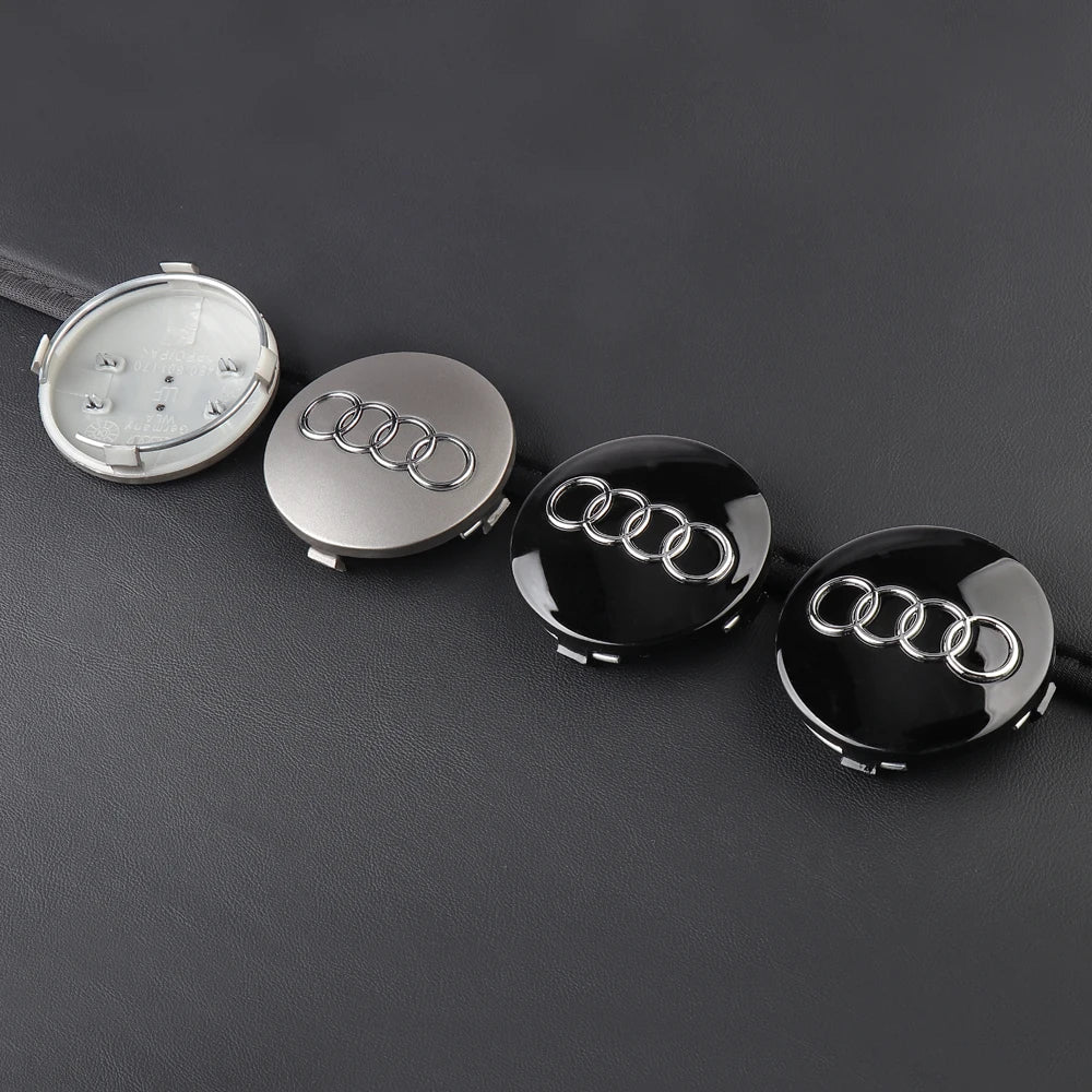 4PCS 59mm Car Wheel Center Hub Caps Replacement Hubcap Tire Rim Decoration Covers For Audi A1 B6 B7 A3 B8 A5 A4 A6 C5 C6 8P B5