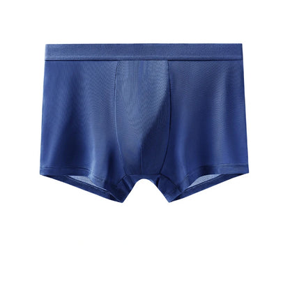 6pcs Men's Summer Ice Silk Boxers Briefs Males Underwears Boys Comfort Underpants Shorts Mans Ultra-thin Breathable Sexy Panties