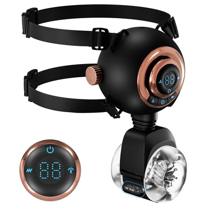 Wearable Automatic Male Masturbator with Removable Belts LCD Adjustable Males Adults Sex Toys Penis Masturbation Stroker for Men