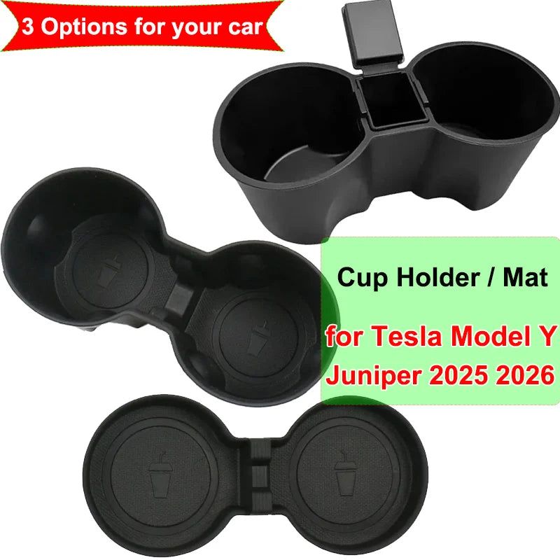 Car Cup Holder for Tesla Model Y Juniper Center Console Cup Mat TPE Water Bottle Holder Model 3 Highland interior Accessories