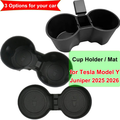 Car Cup Holder for Tesla Model Y Juniper Center Console Cup Mat TPE Water Bottle Holder Model 3 Highland interior Accessories